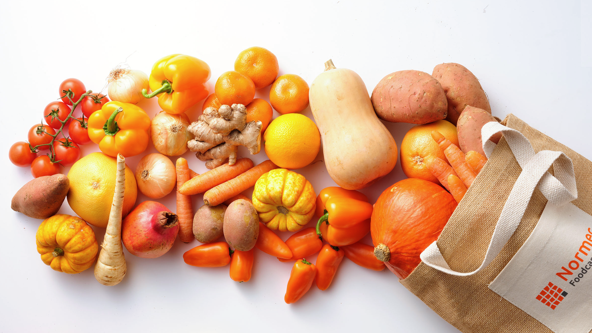 fruit en groente in boodschappentas